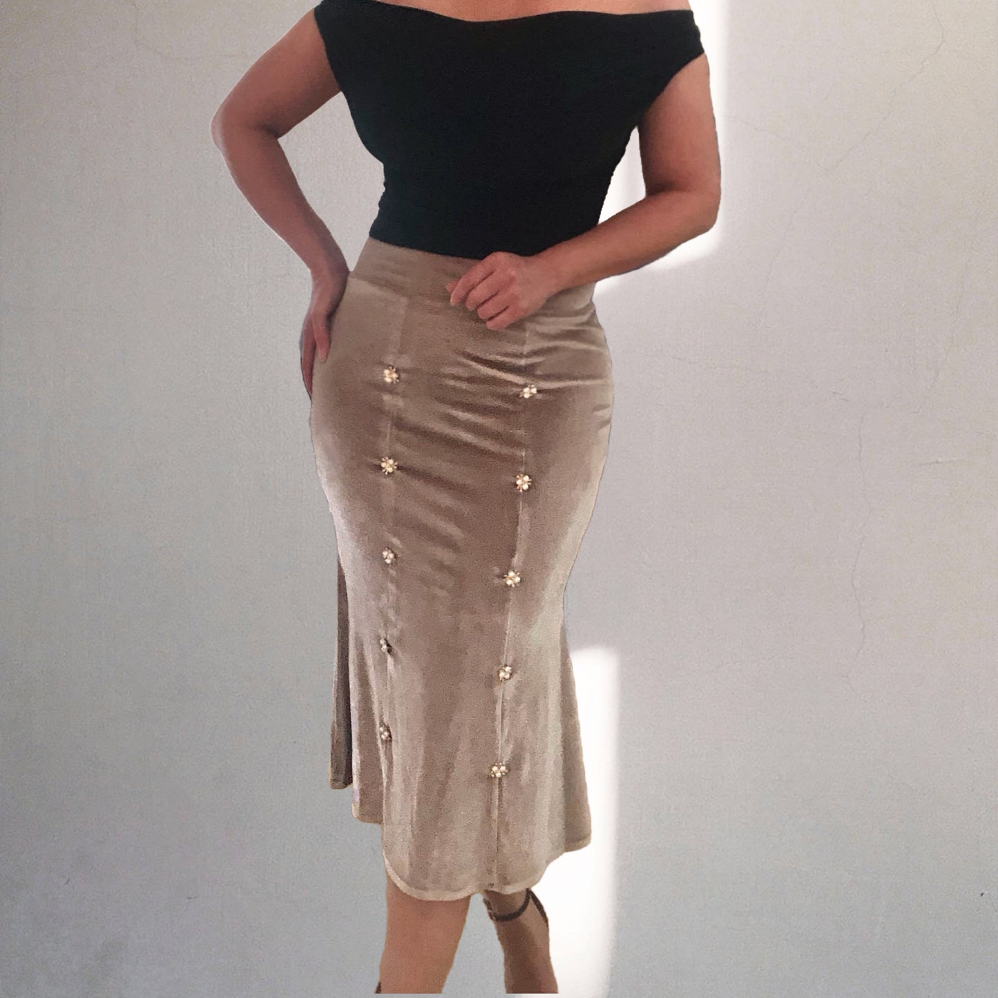 VALENTINA Lush Velour Mermaid Skirt