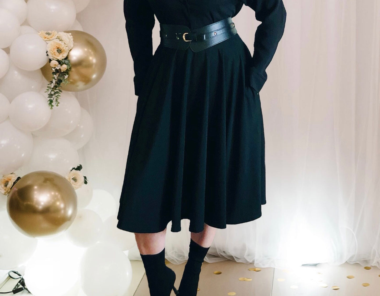BELLA High Waisted Circle Skirt