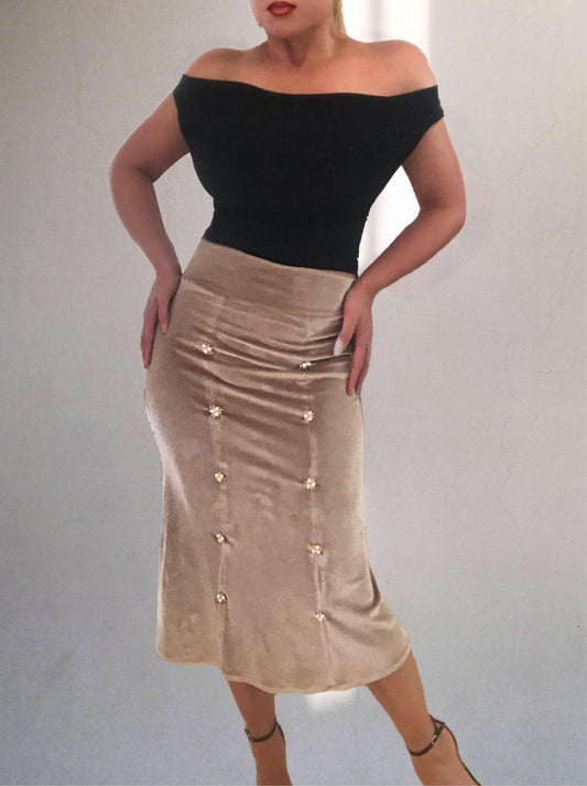 VALENTINA Lush Velour Mermaid Skirt