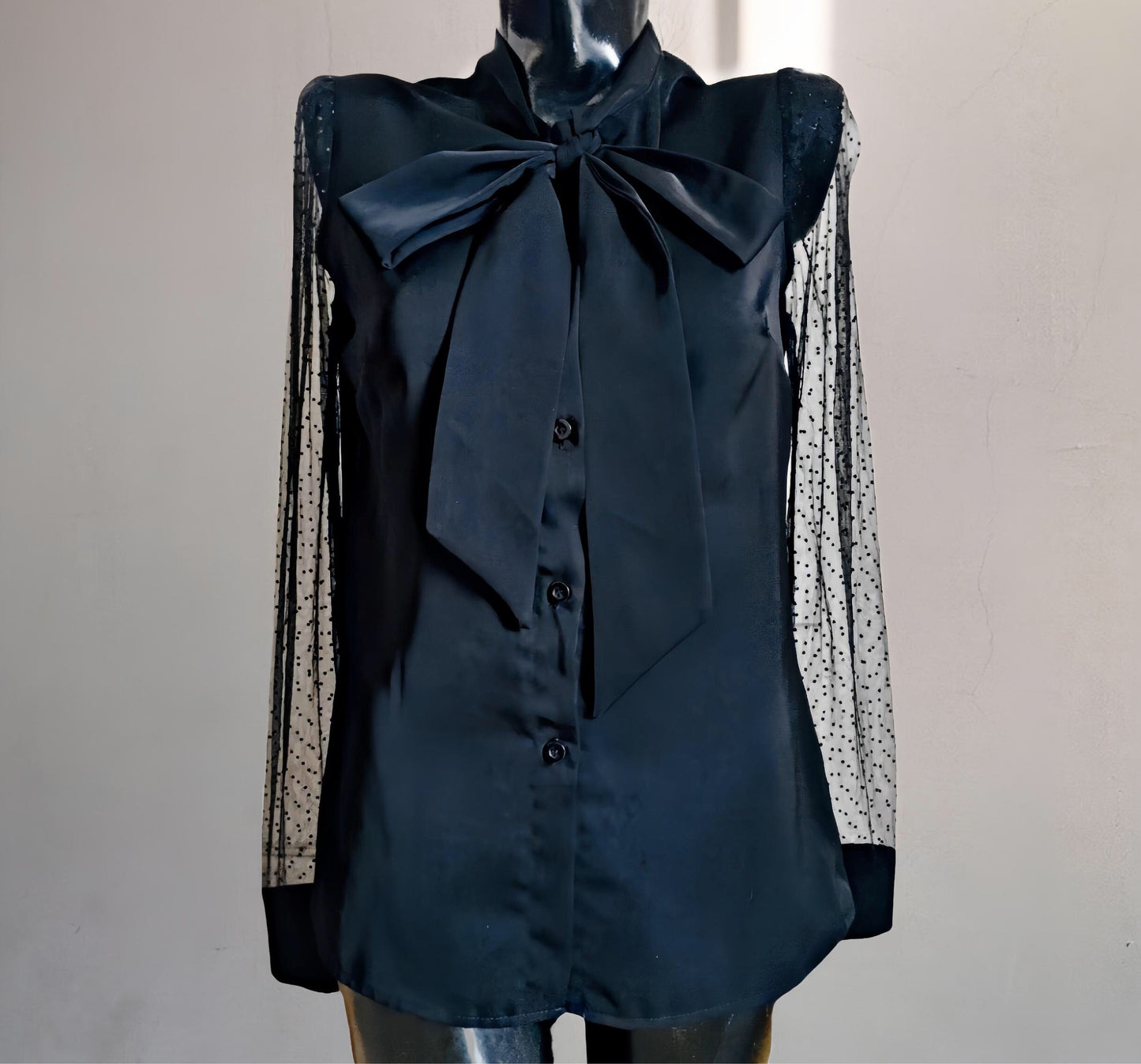 Ja'Dore Blouse with Mesh Sleeves