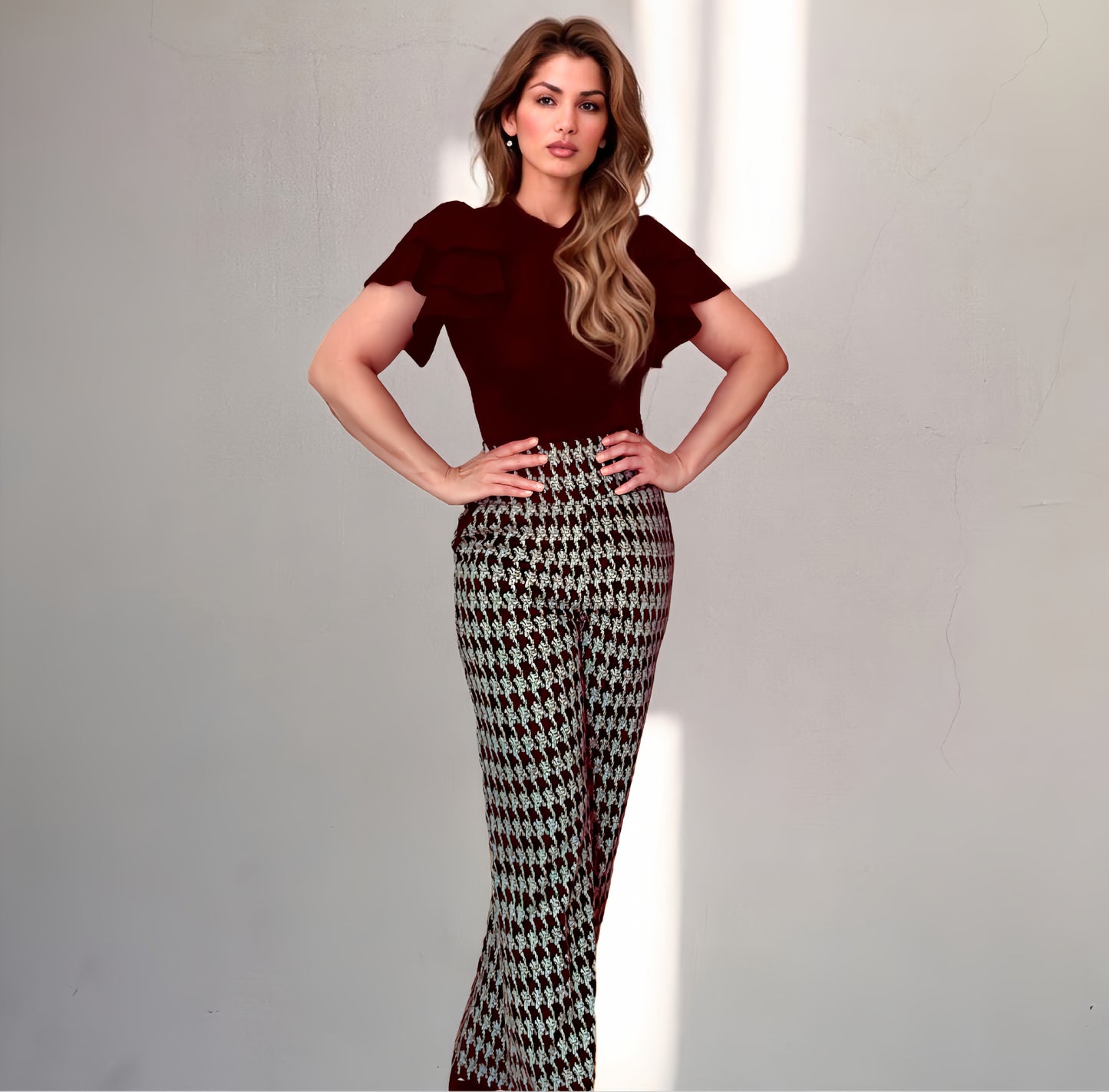 VALENTINA High Waisted Flared Trousers